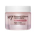 No7 Restore & Renew Multi Action Night Cream for Face & Neck – 1.69 oz