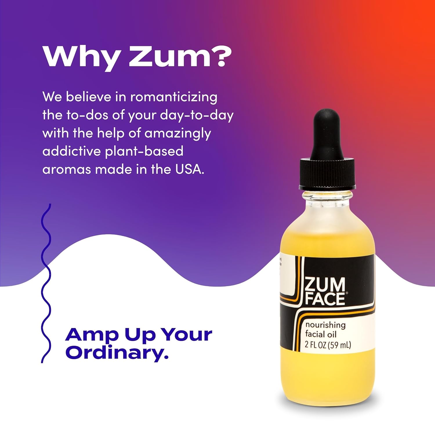 Indigo Wild Zum Nourishing Face Oil – Lavender, Geranium & Rosemary – 2 fl oz