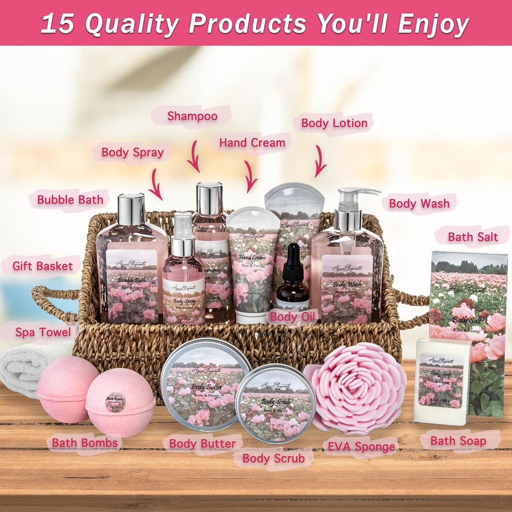 Aqua Elegante Bath Spa Gift Set – 15 Piece