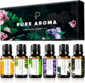 Pure Aroma Essential Oils Set – 6 Pack (10 ml Each)