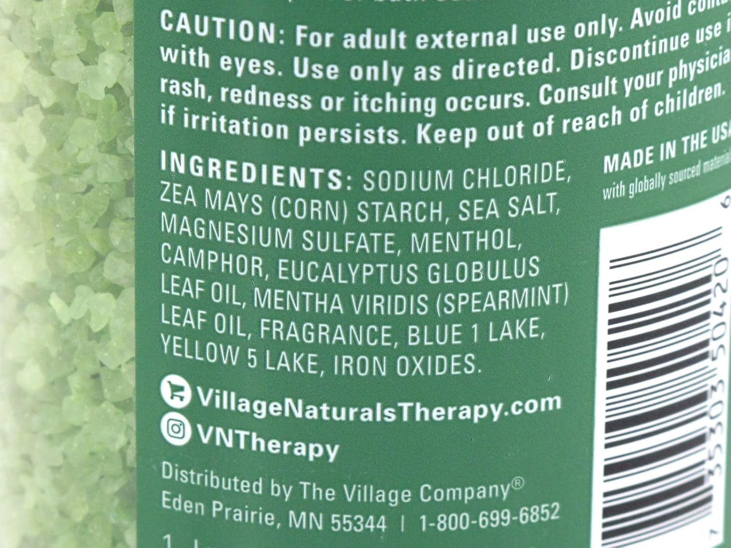 Village Naturals Therapy Aches & Pains Mineral Bath Soak – 20 oz