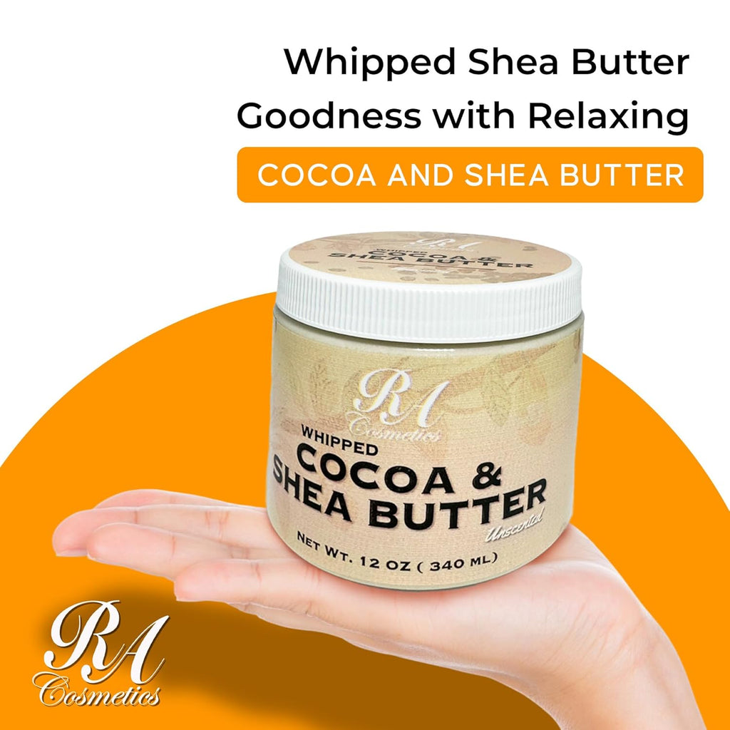 RA COSMETICS Whipped Cocoa & Shea Butter – Unscented – 12 oz